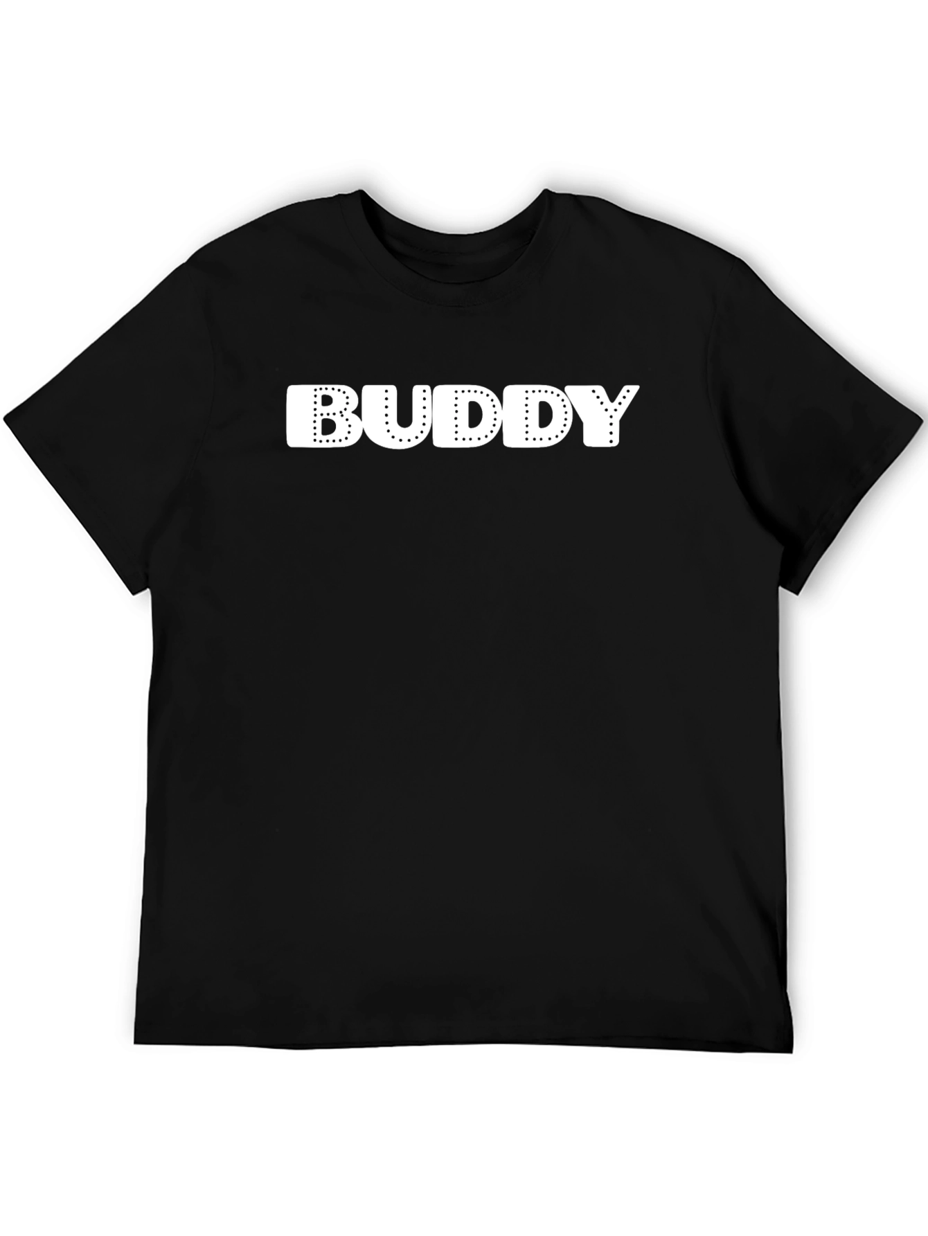 Buddy Tee - Classic Black Cotton Crew Neck