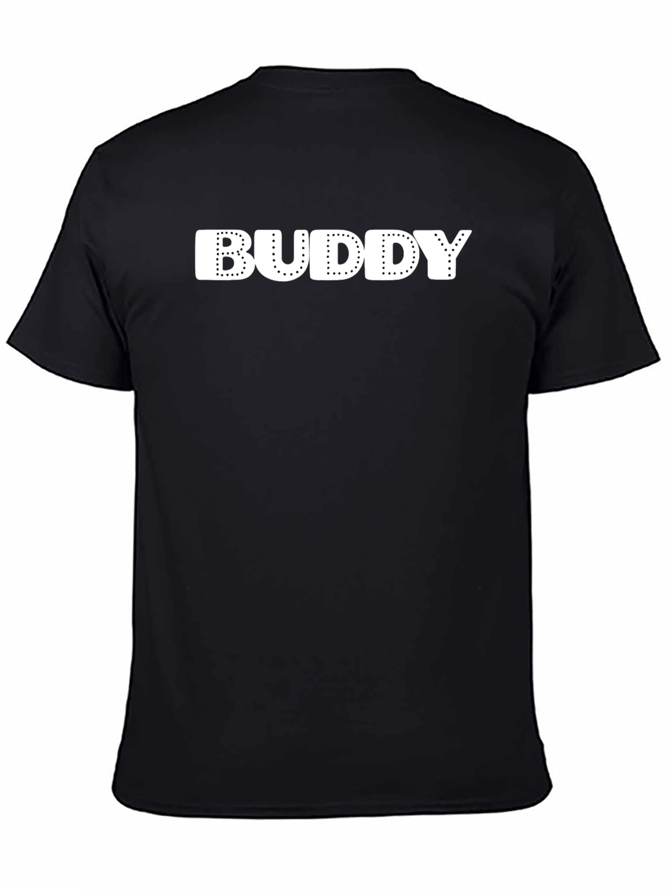 Buddy Tee - Classic Black Cotton Crew Neck
