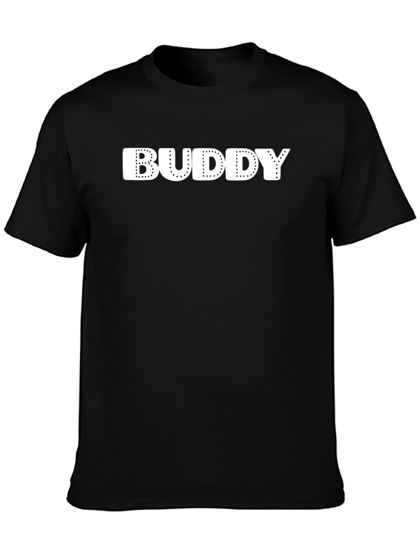 Buddy Tee - Classic Black Cotton Crew Neck