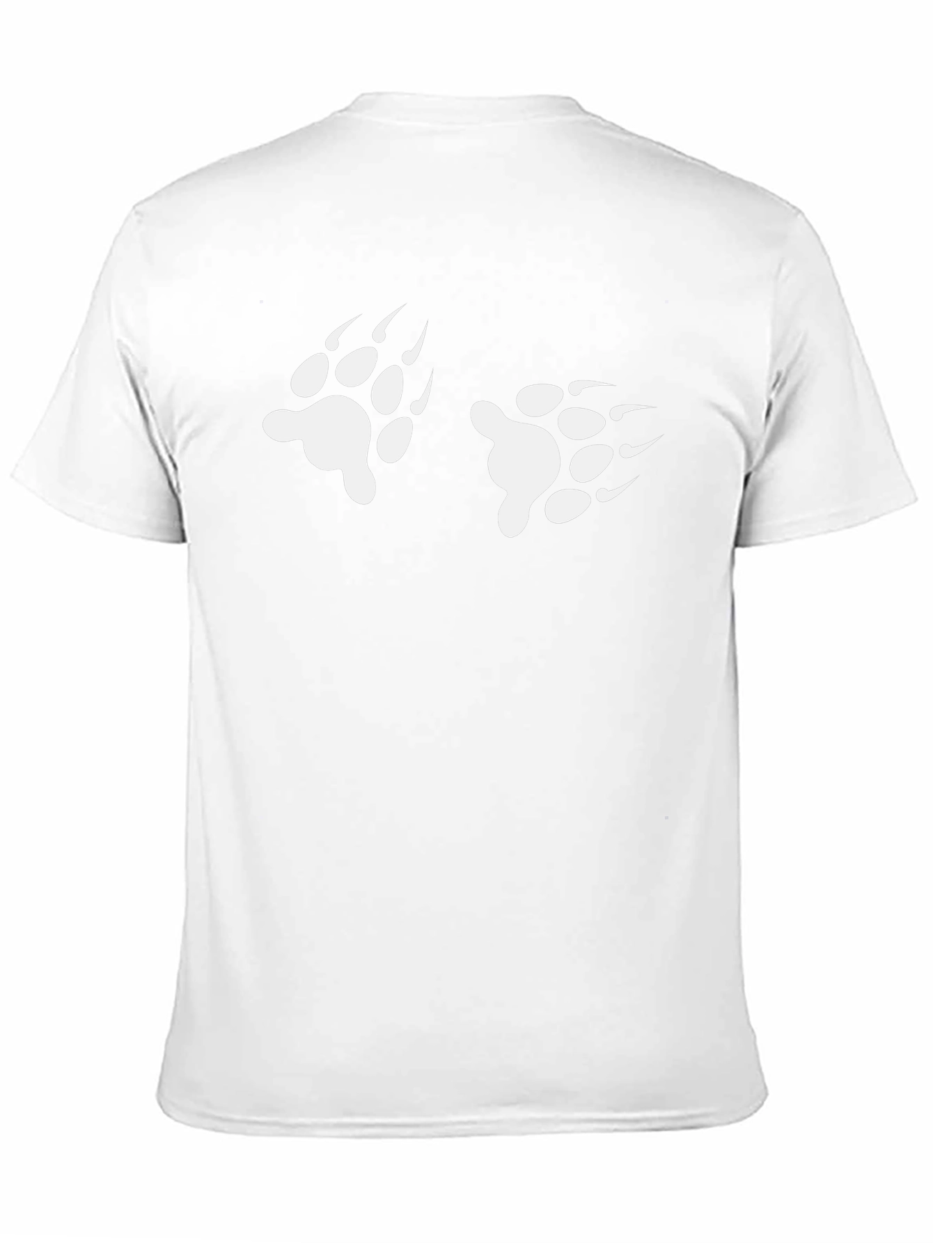 Bear Paw Print Black T-Shirt