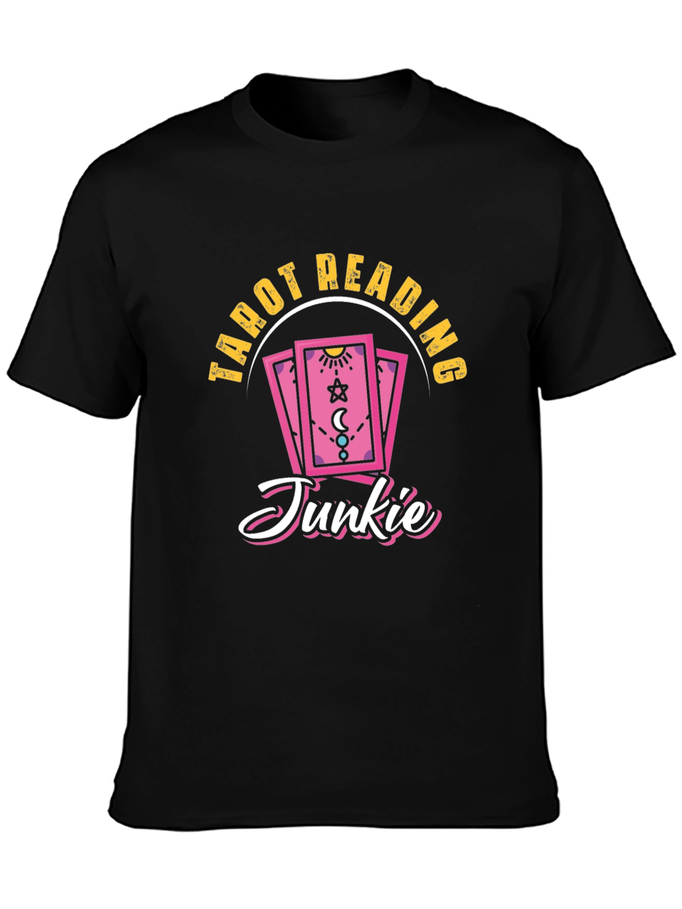 Tarot Reading Junkie Black T-Shirt