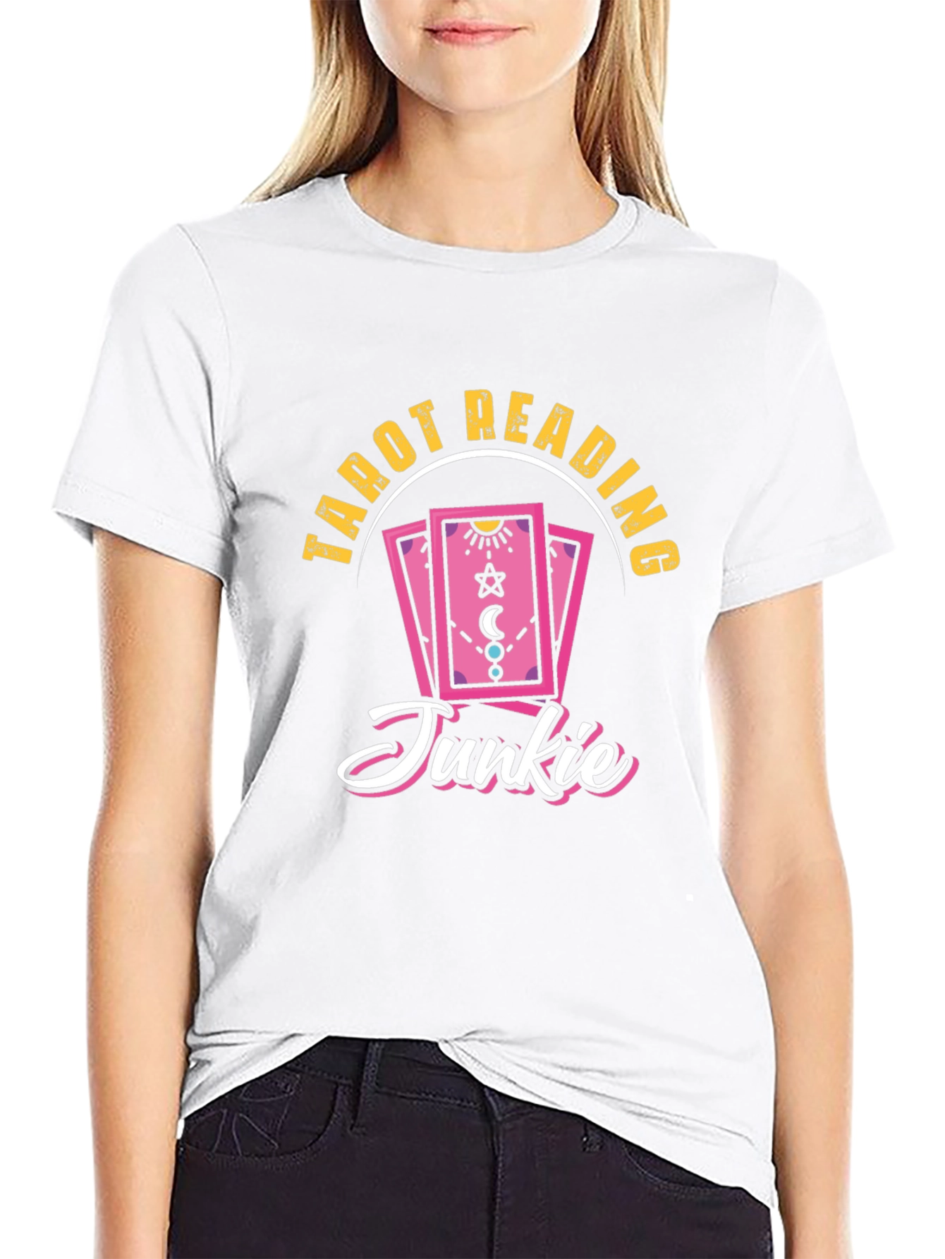 Tarot Reading Junkie Black T-Shirt