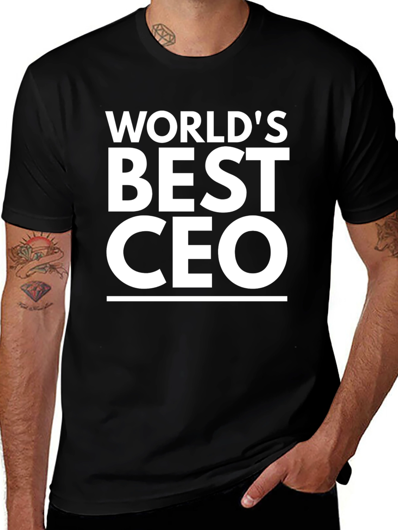 Worlds Best CEO Black Graphic Tee