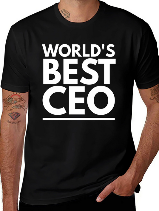 Worlds Best CEO Black Graphic Tee