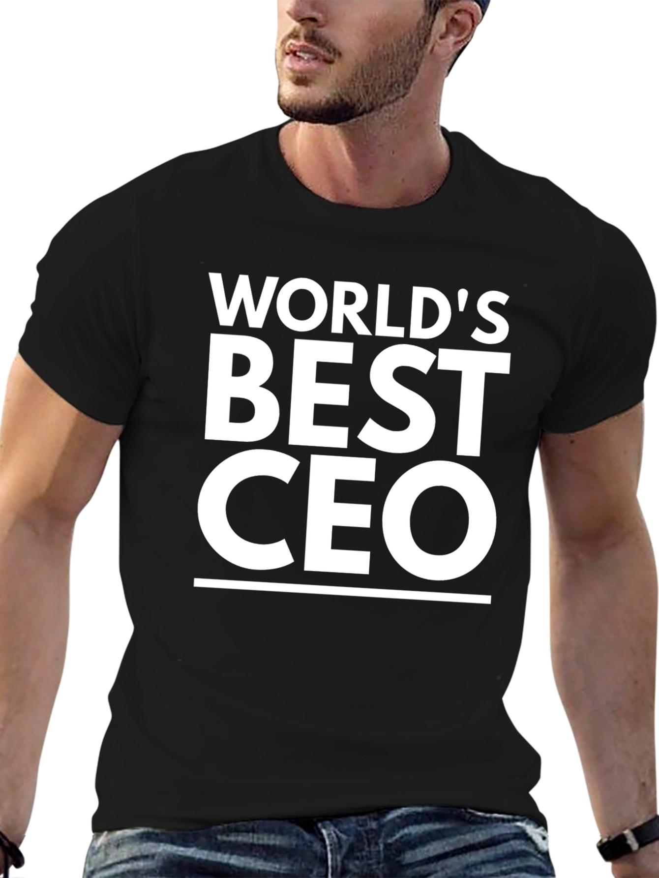 Worlds Best CEO Black Graphic Tee