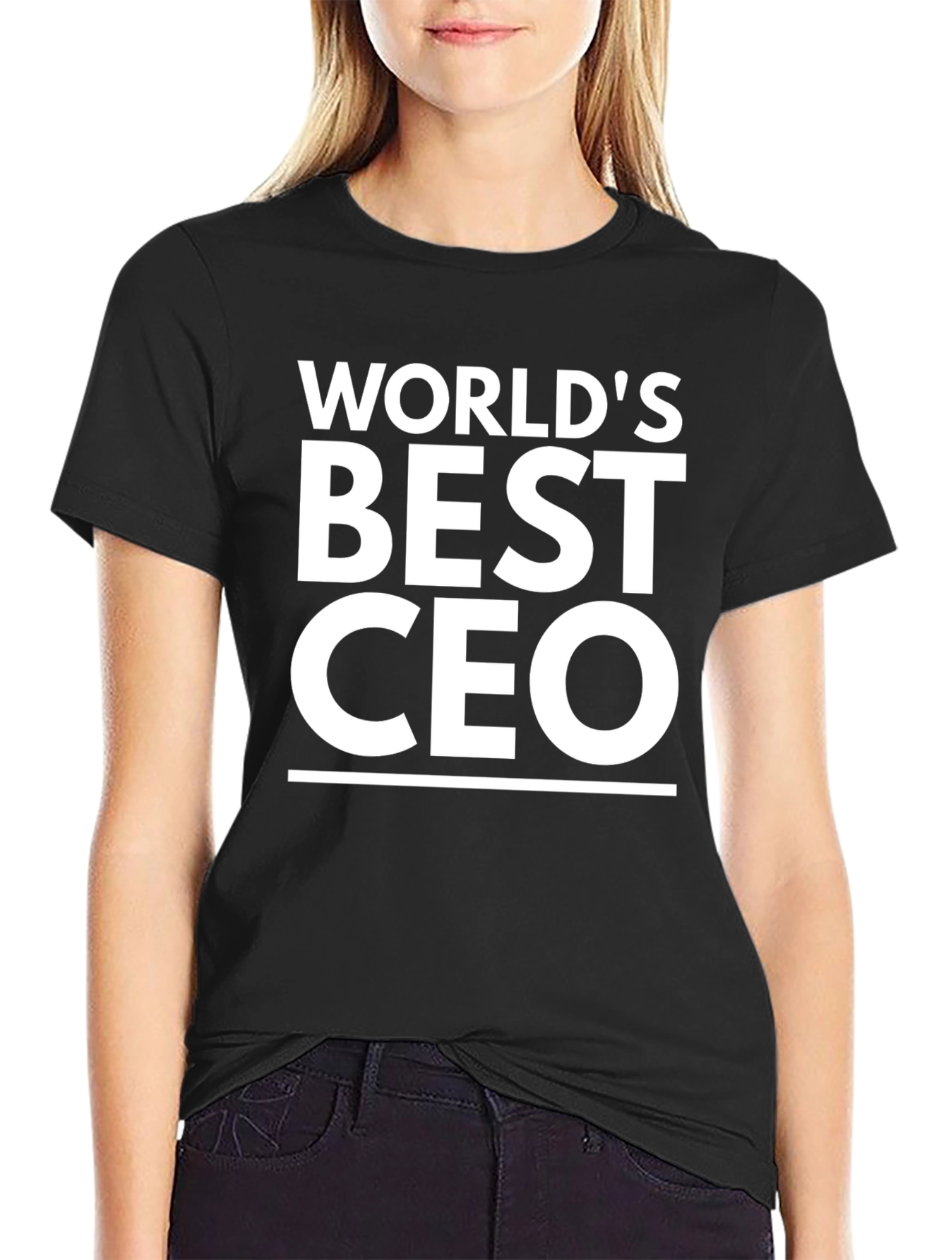 Worlds Best CEO Black Graphic Tee