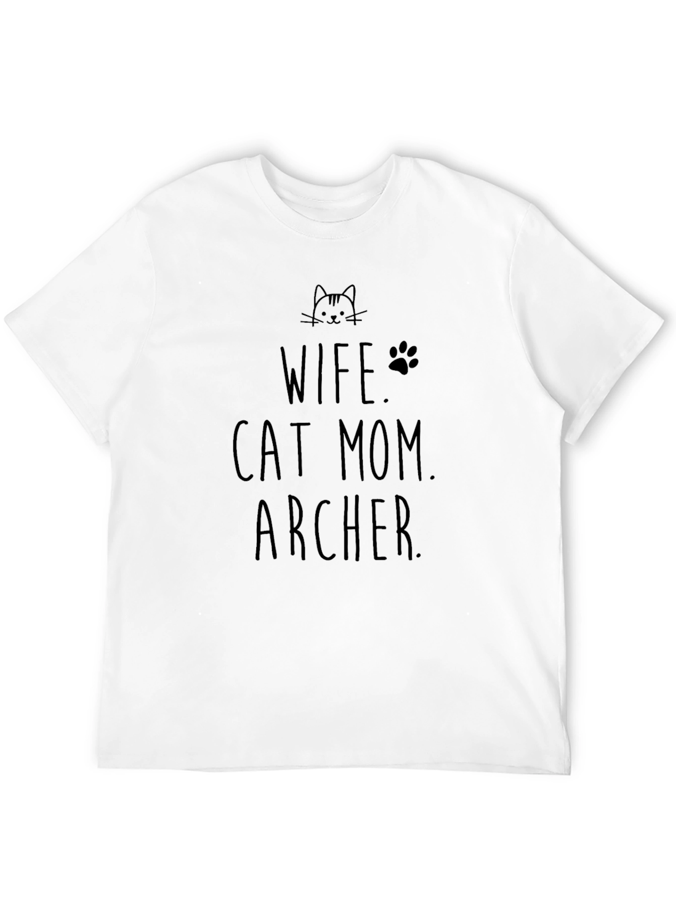 Wife Cat Mom Archer T-Shirt