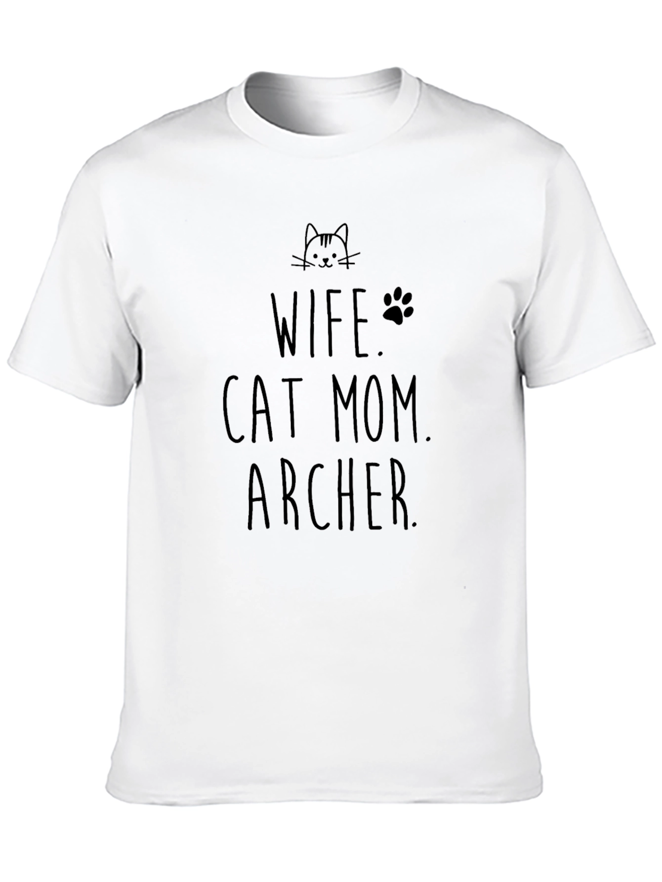 Wife Cat Mom Archer T-Shirt