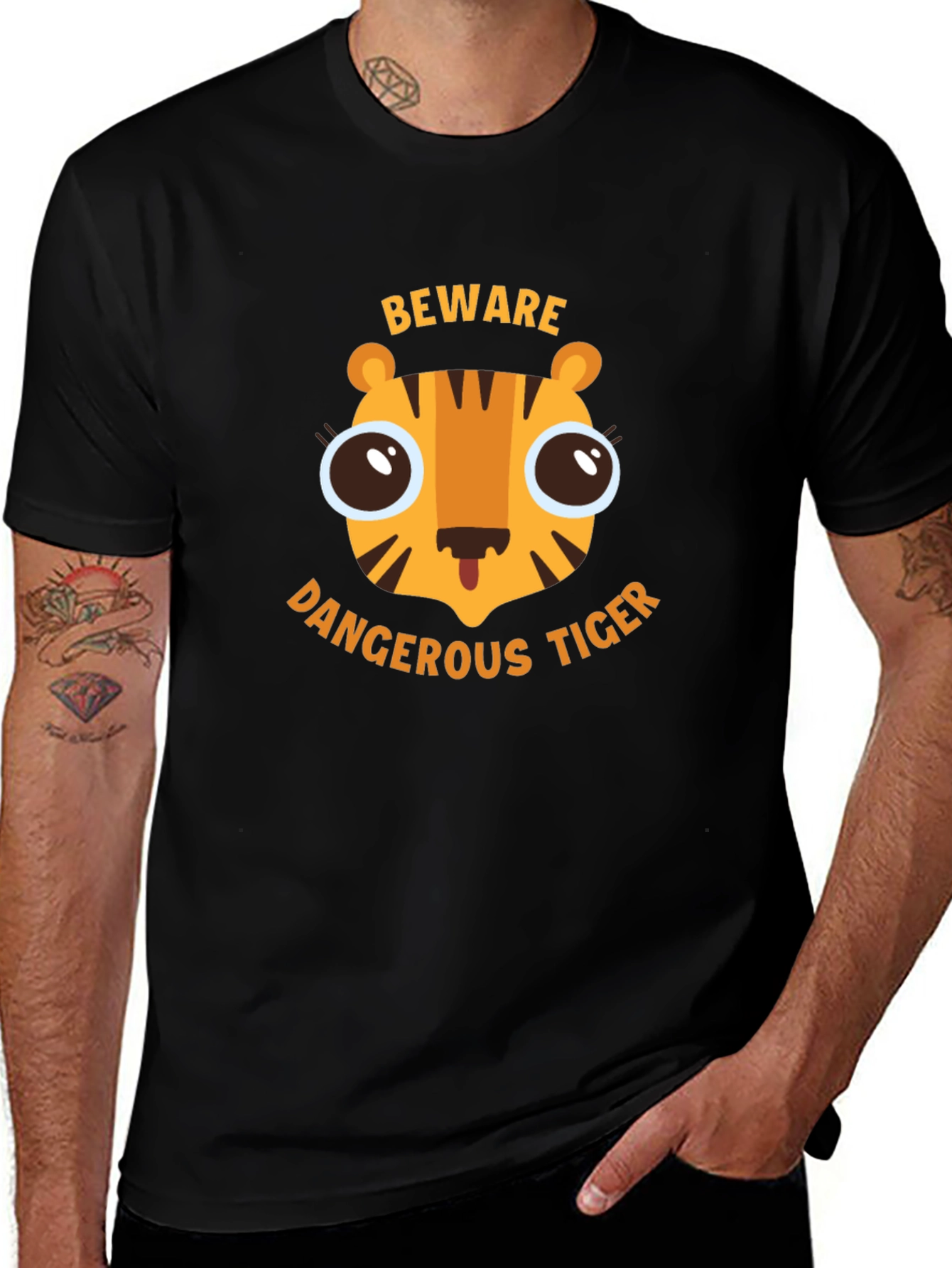 Beware Dangerous Tiger Graphic Tee