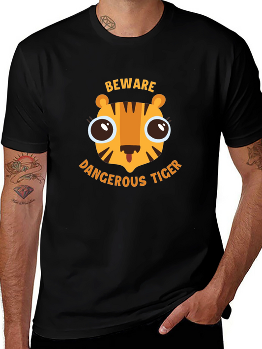 Beware Dangerous Tiger Graphic Tee