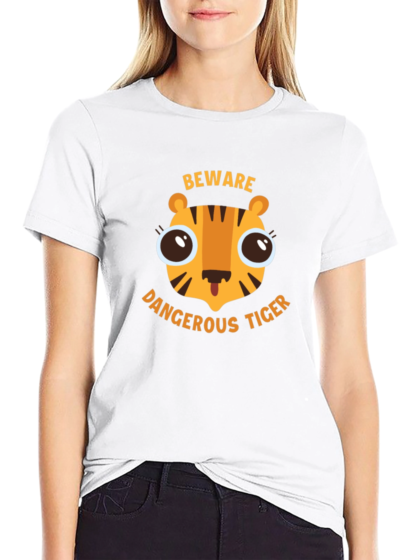 Beware Dangerous Tiger Graphic Tee