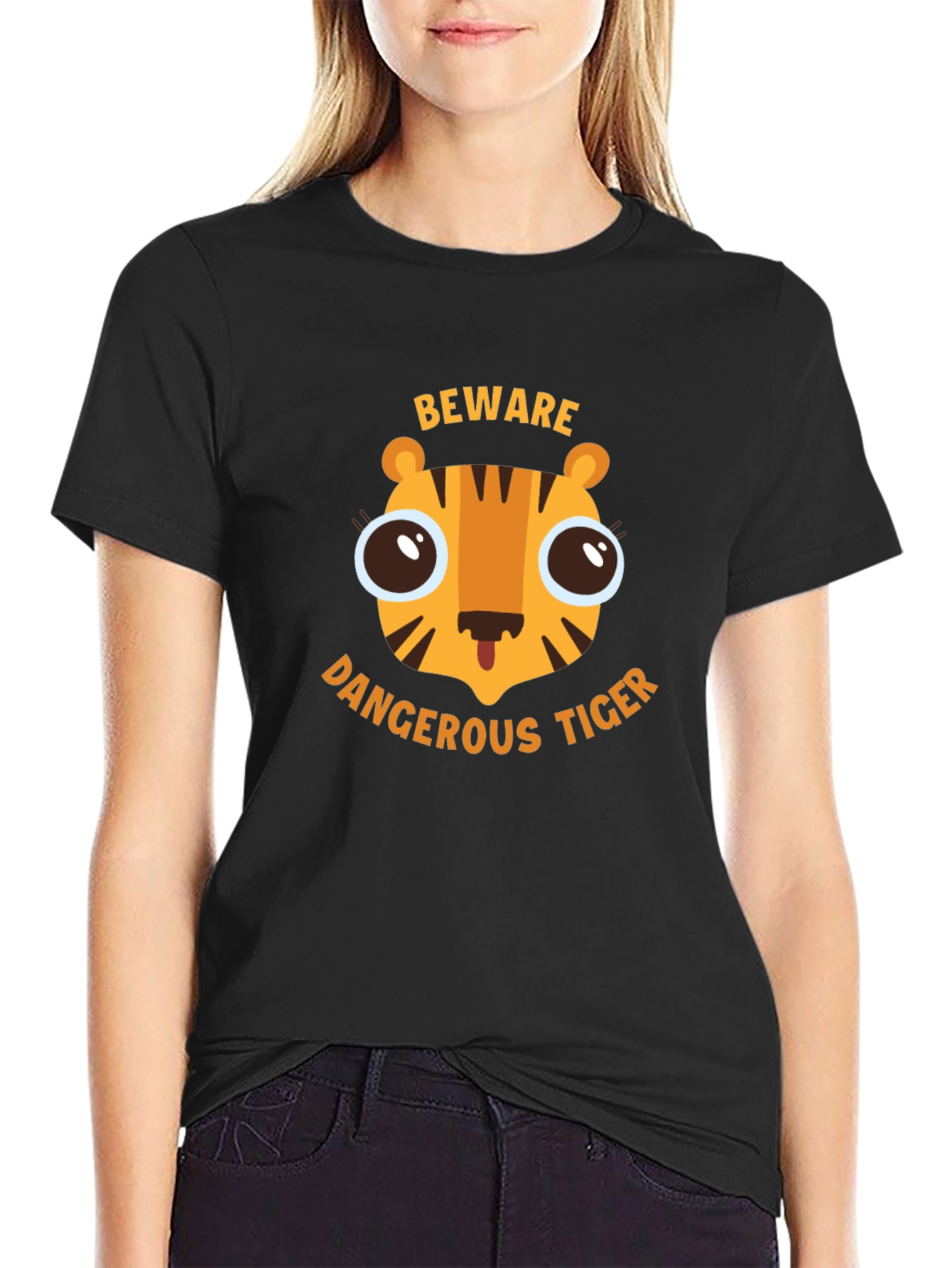 Beware Dangerous Tiger Graphic Tee