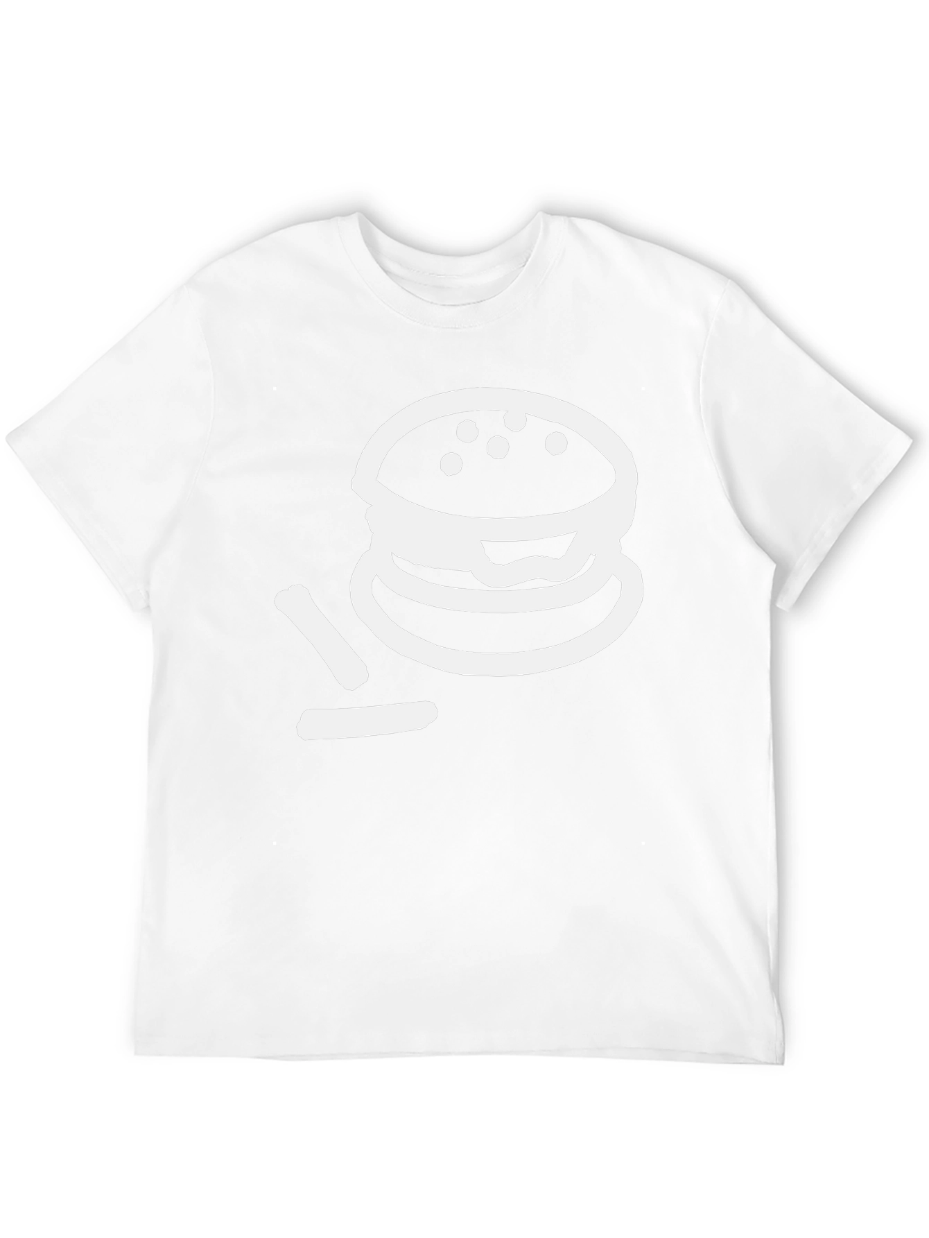 Burger Graphic T-Shirt - Black Crew Neck Tee