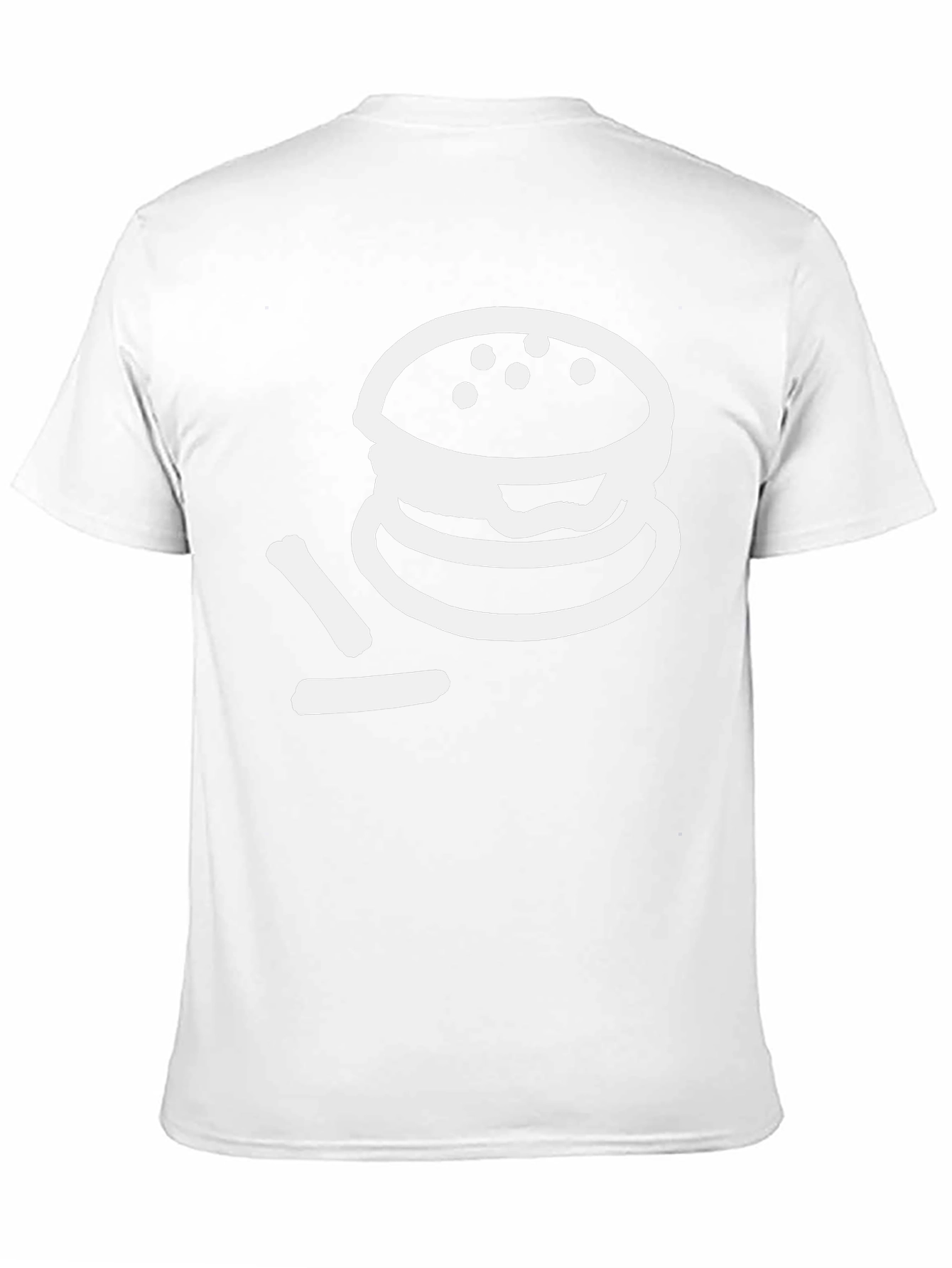 Burger Graphic T-Shirt - Black Crew Neck Tee