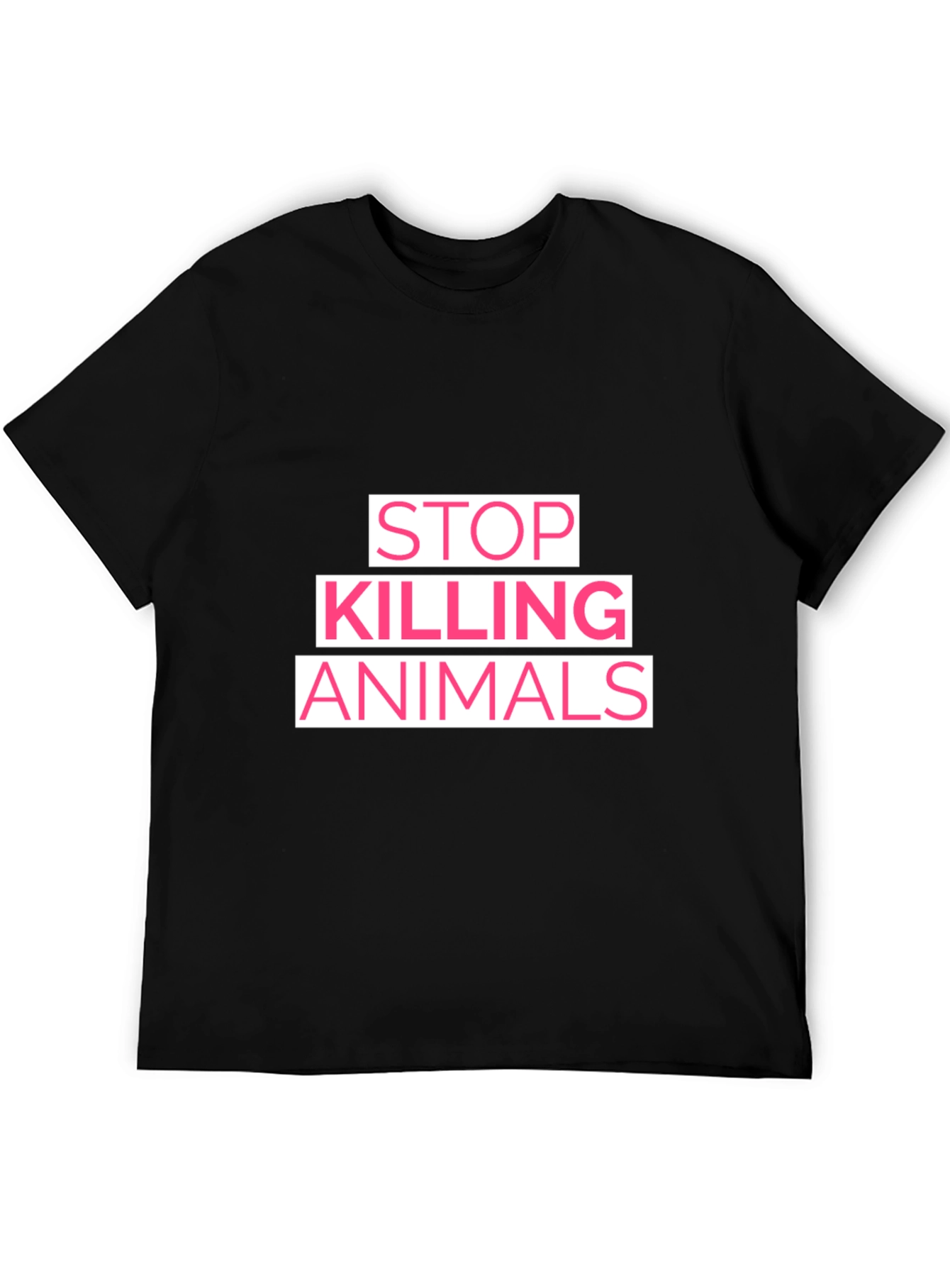 Stop Killing Animals Graphic T-Shirt - Black