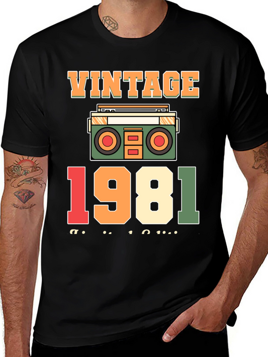 Vintage 1981 Retro Boombox T-Shirt