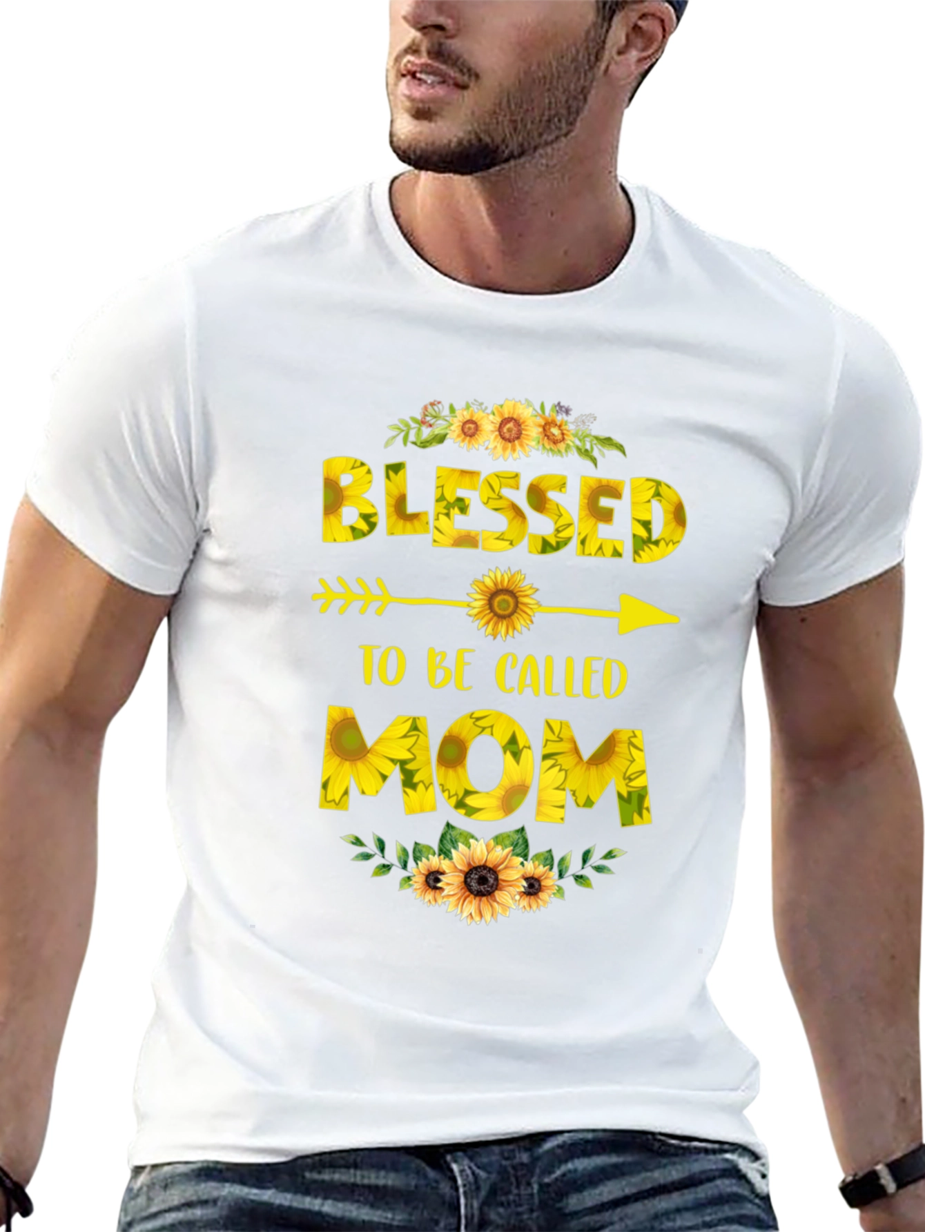 Blessed to be Called Mom T-Shirt Sunflower Design