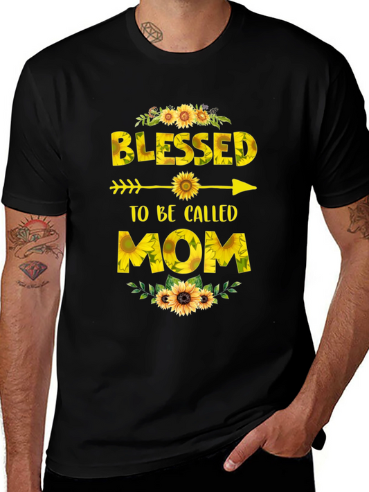 Blessed to be Called Mom T-Shirt Sunflower Design