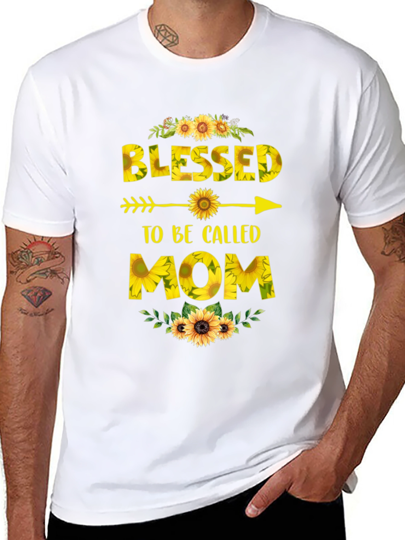 Blessed to be Called Mom T-Shirt Sunflower Design