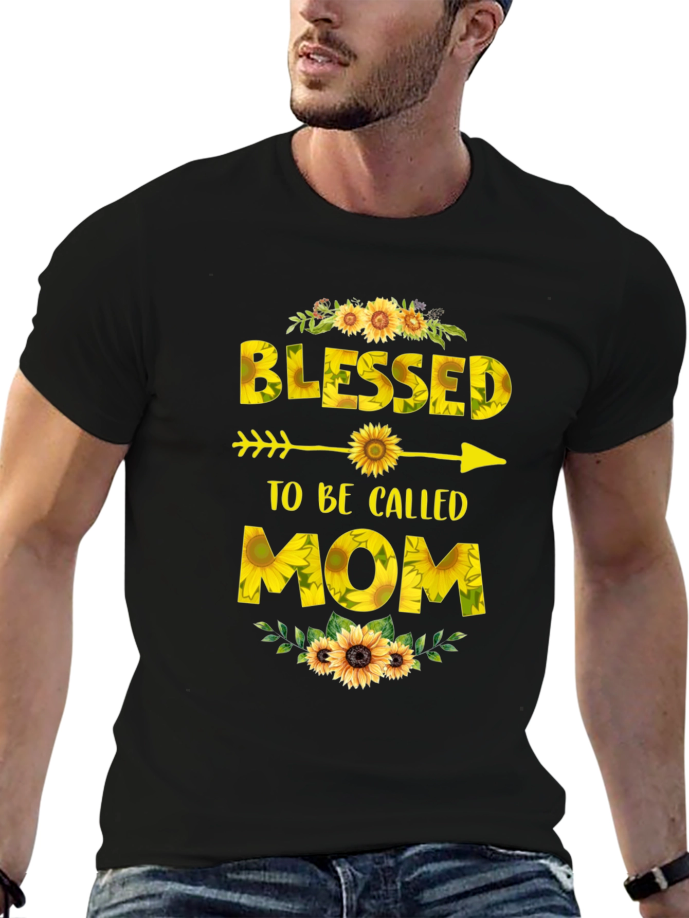 Blessed to be Called Mom T-Shirt Sunflower Design