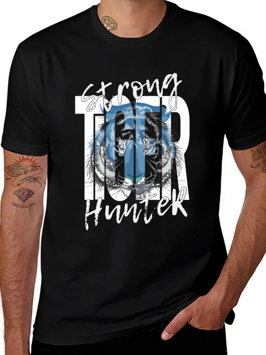 Strong Tiger Hunter Graphic T-Shirt
