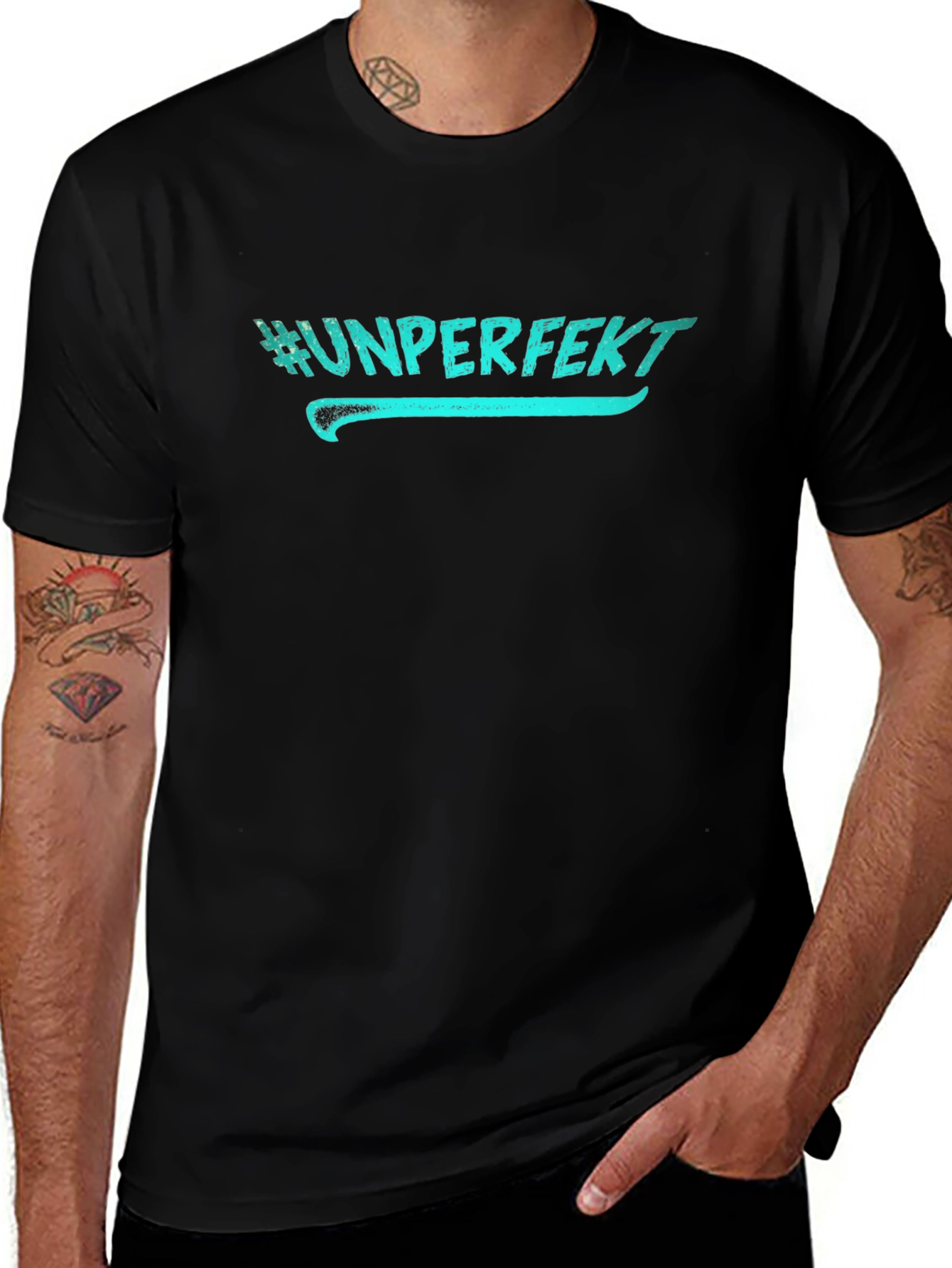 #Unperfekt Black T-Shirt - Casual Style