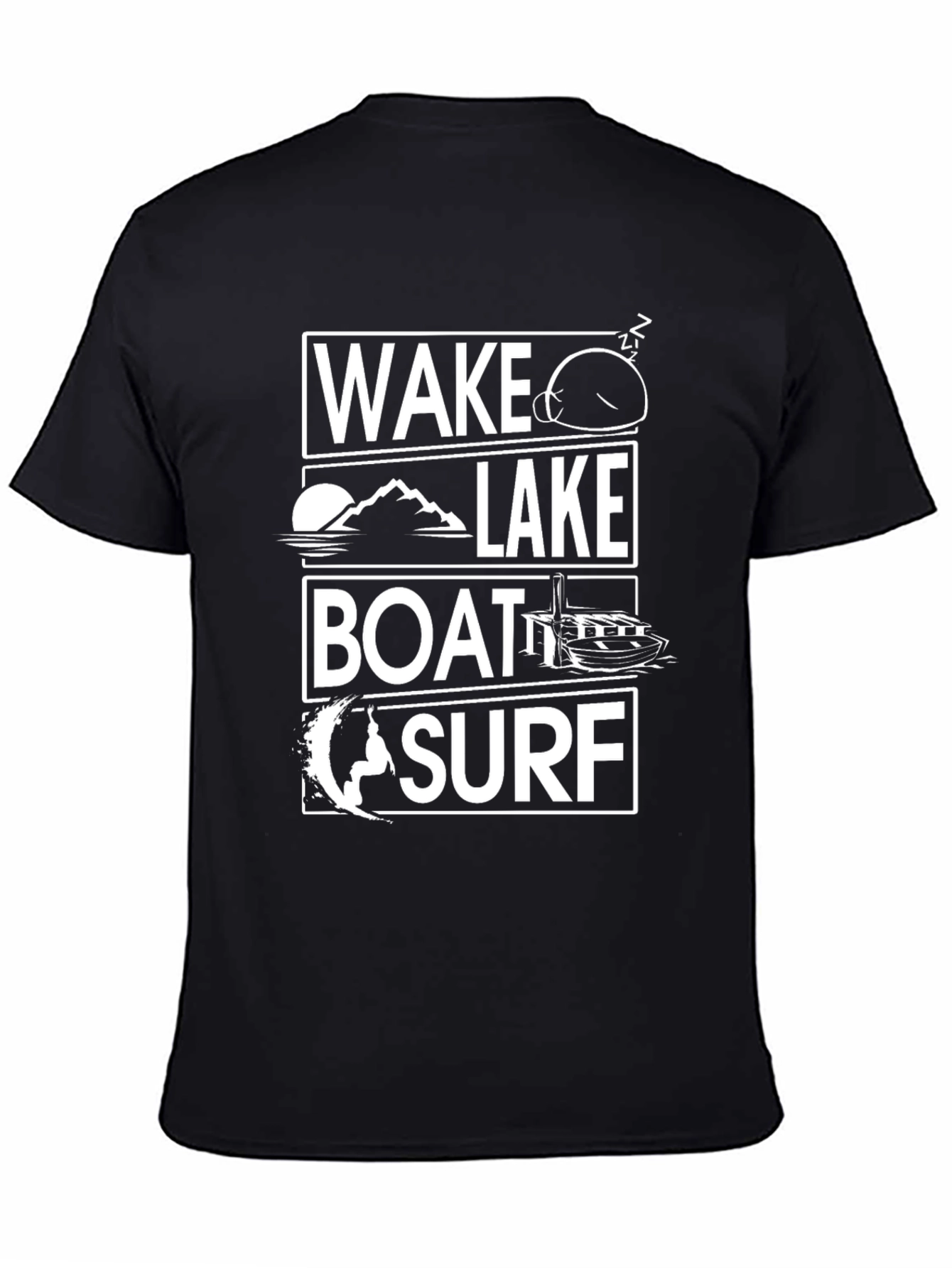Wake Lake Boat Surf Tee - Adventure T-Shirt