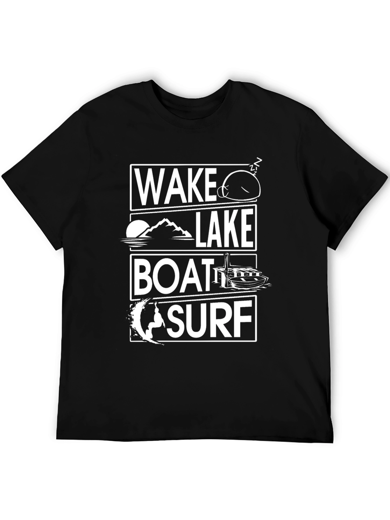 Wake Lake Boat Surf Tee - Adventure T-Shirt