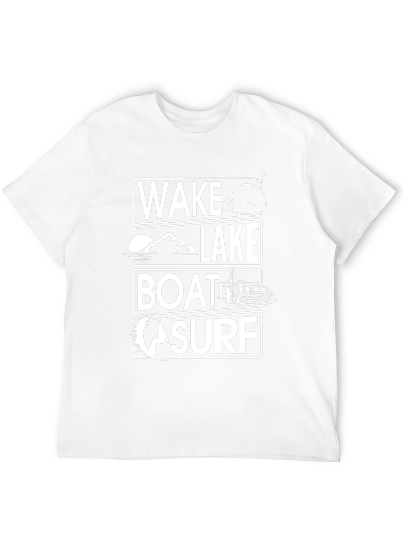 Wake Lake Boat Surf Tee - Adventure T-Shirt
