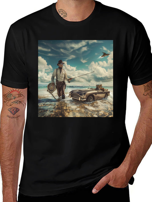 Steampunk Angler T-Shirt - Unique Design