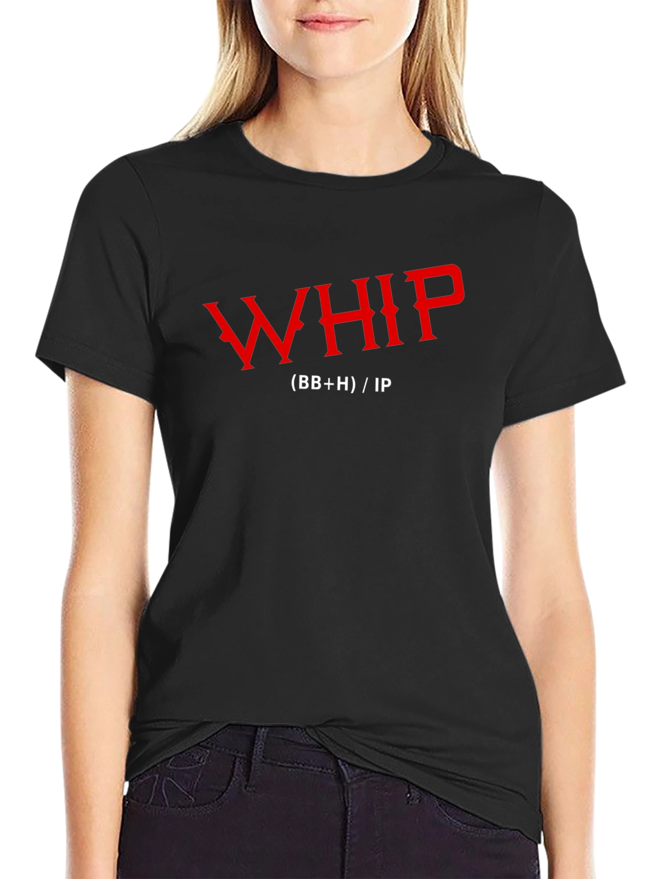 Whip Funny Graphic Print Mens Black T-Shirt