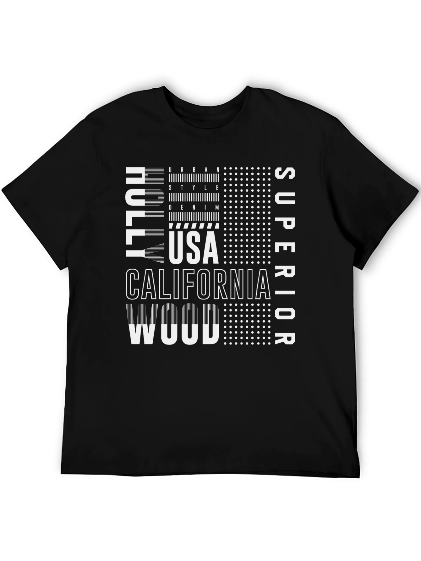 Urban Style Graphic Print Mens Black T-Shirt