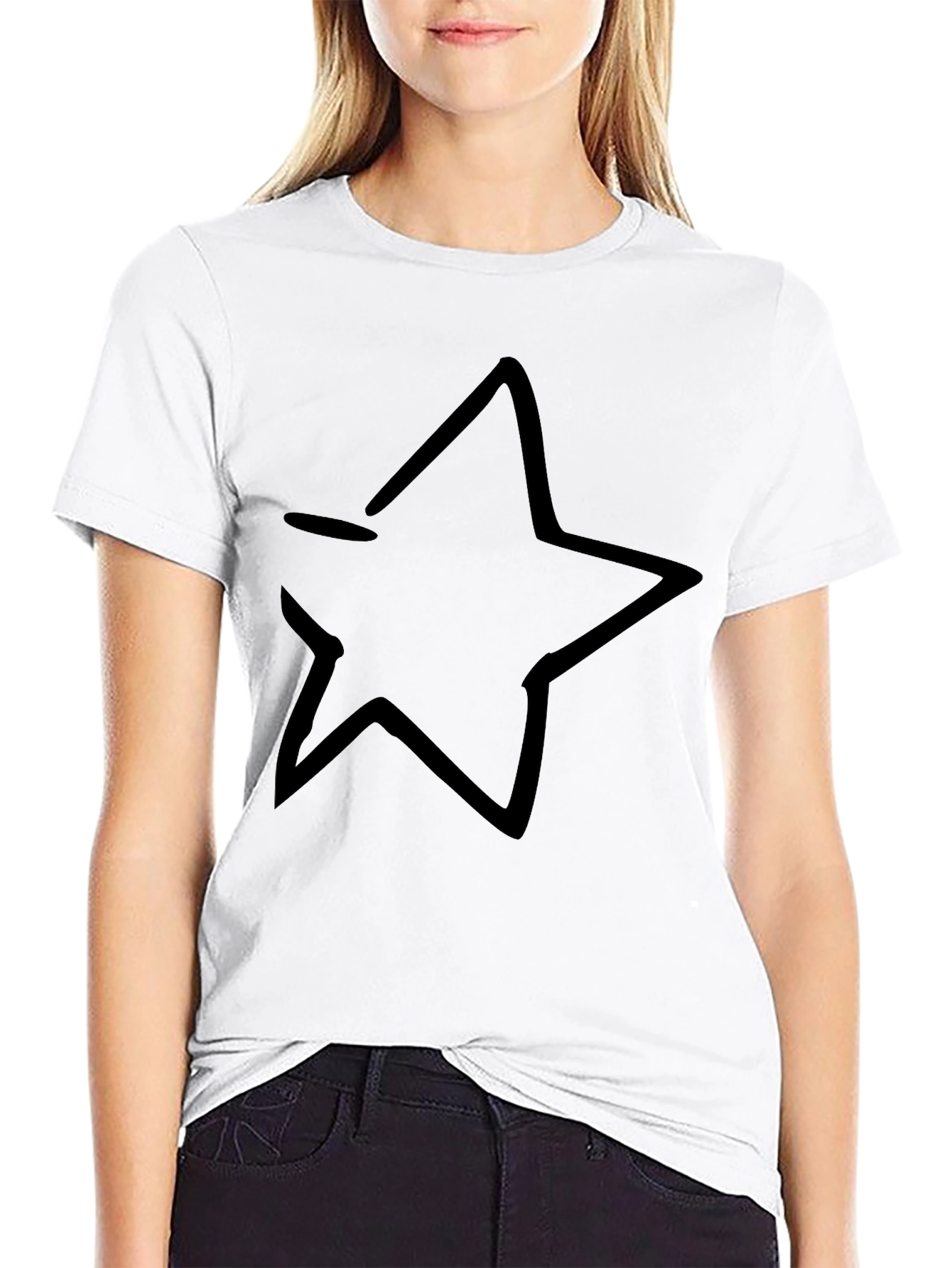 Black Star Graphic Tee - Casual Comfort