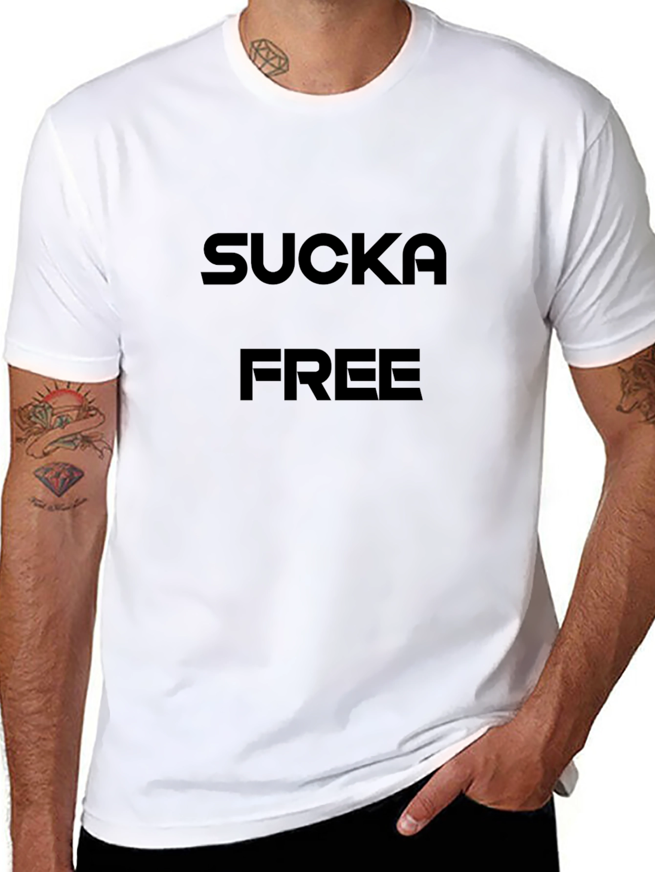 Sucka Free Black T-Shirt - Bold Statement Tee