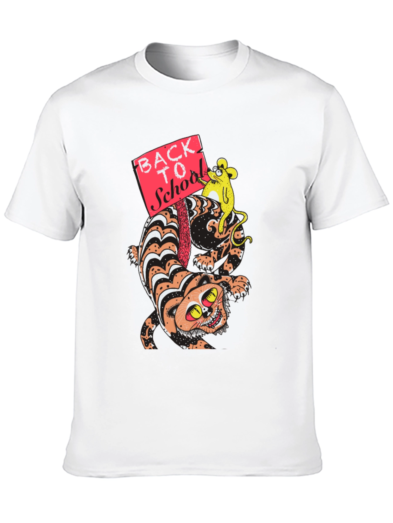 Cartoon Cat & Mouse Back To School T-Shirt