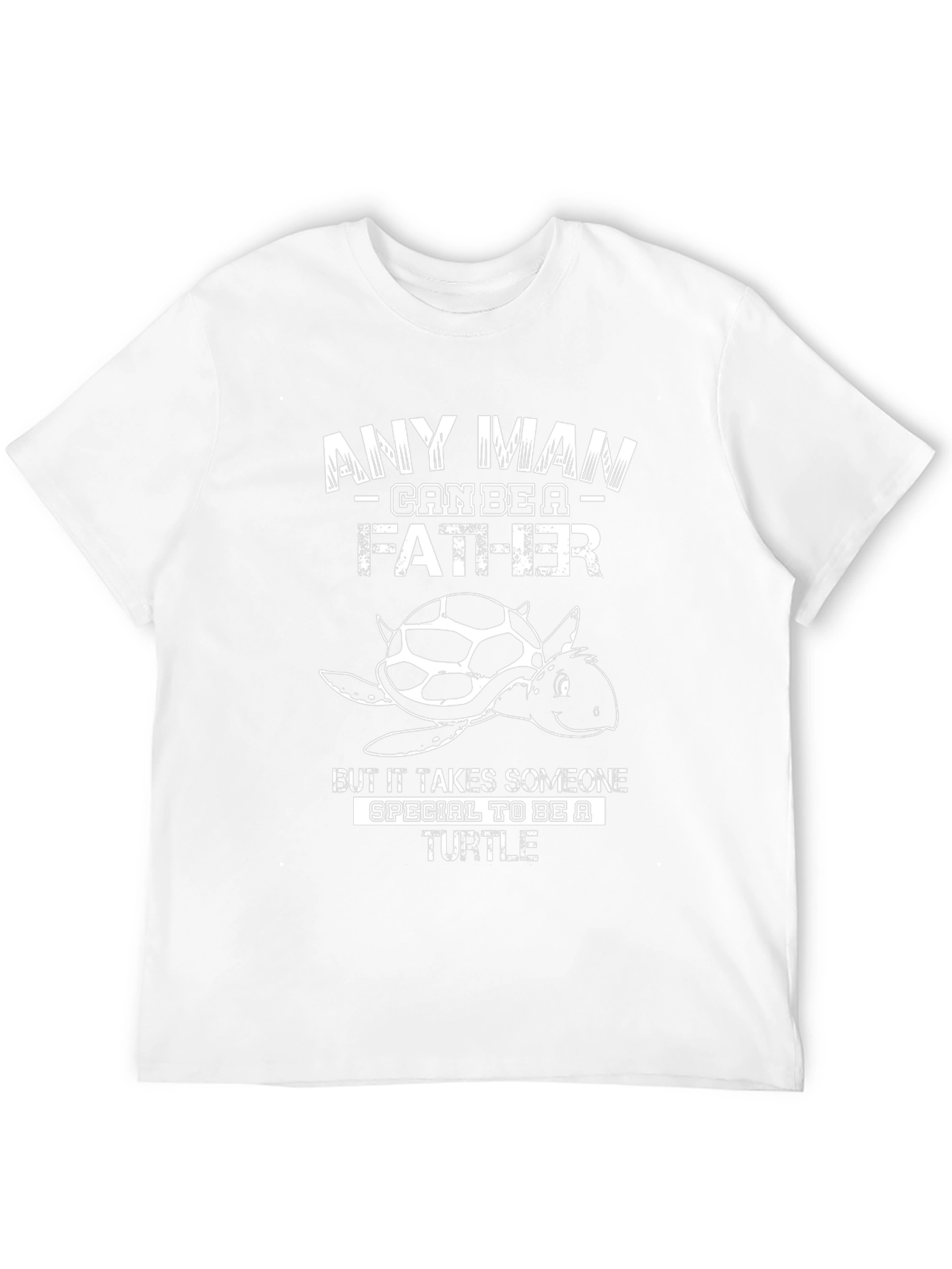 Any Man Can Be a Father Turtle Black T-Shirt
