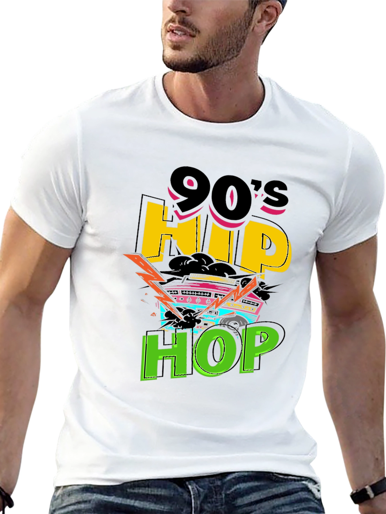 90s Hip Hop Graphic Tee - Retro Style T-Shirt