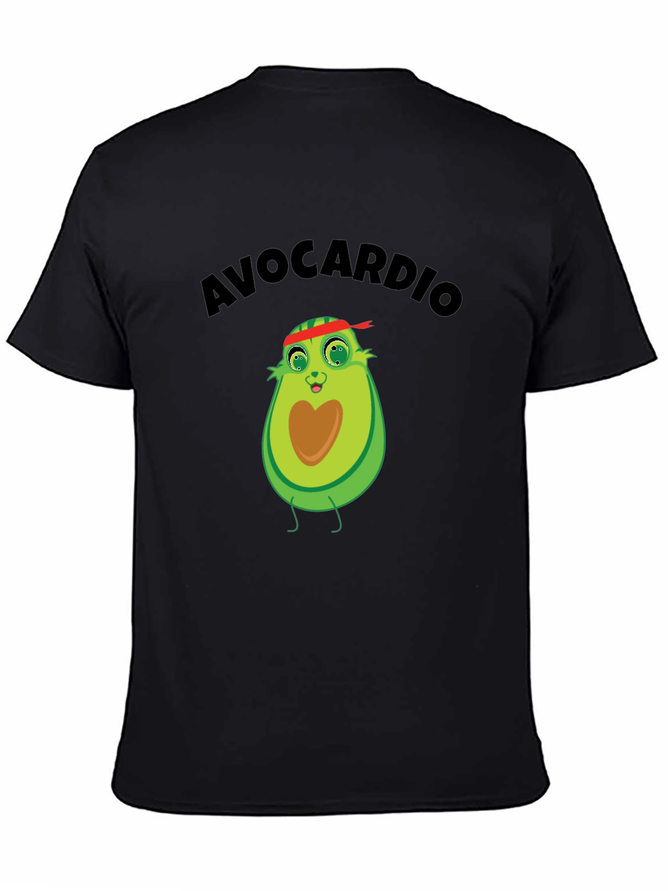 Avocardio Graphic Tee - Black Cotton Blend Shirt