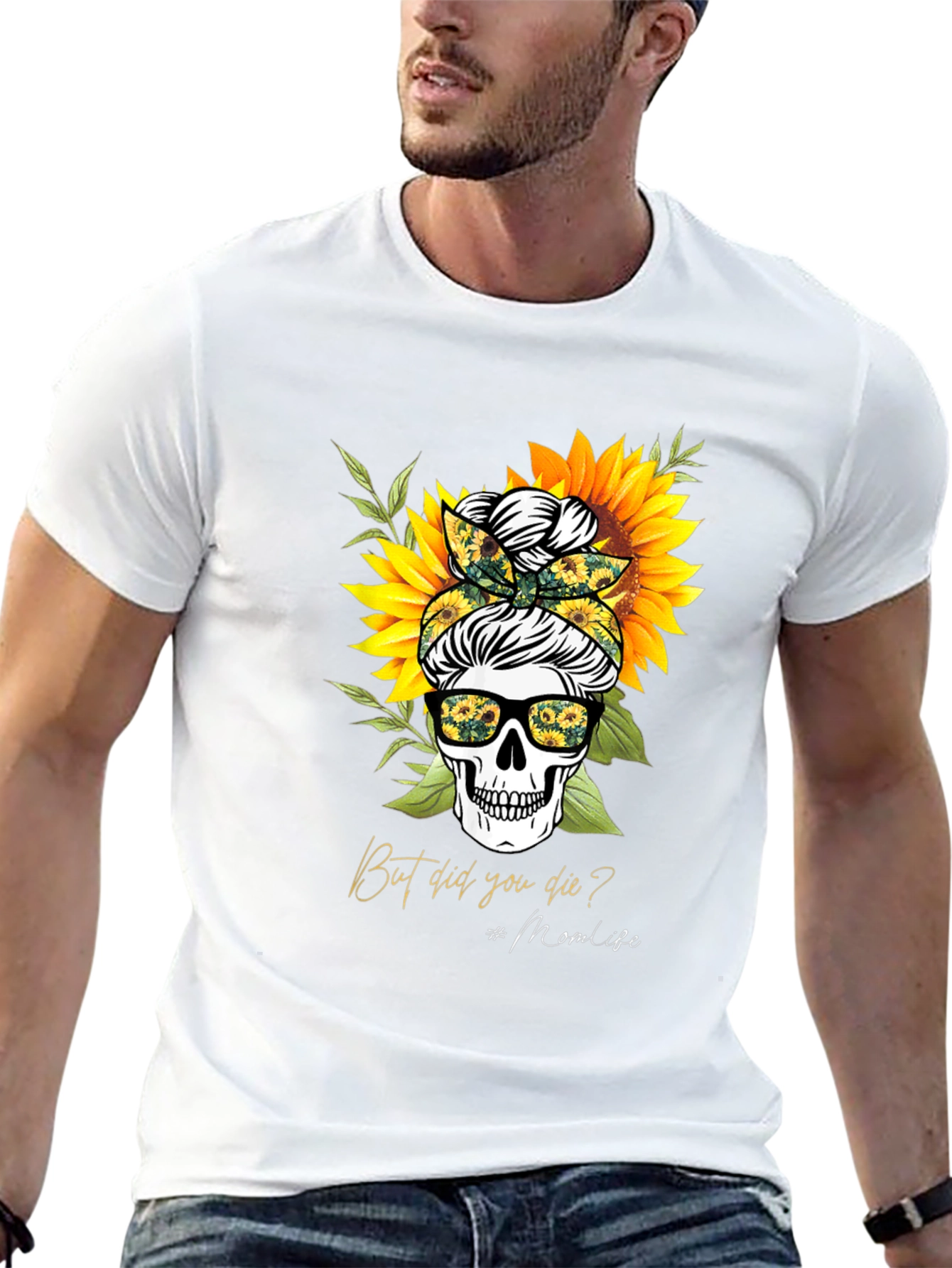 Sunflower Skull But Did You Die? Graphic Tee