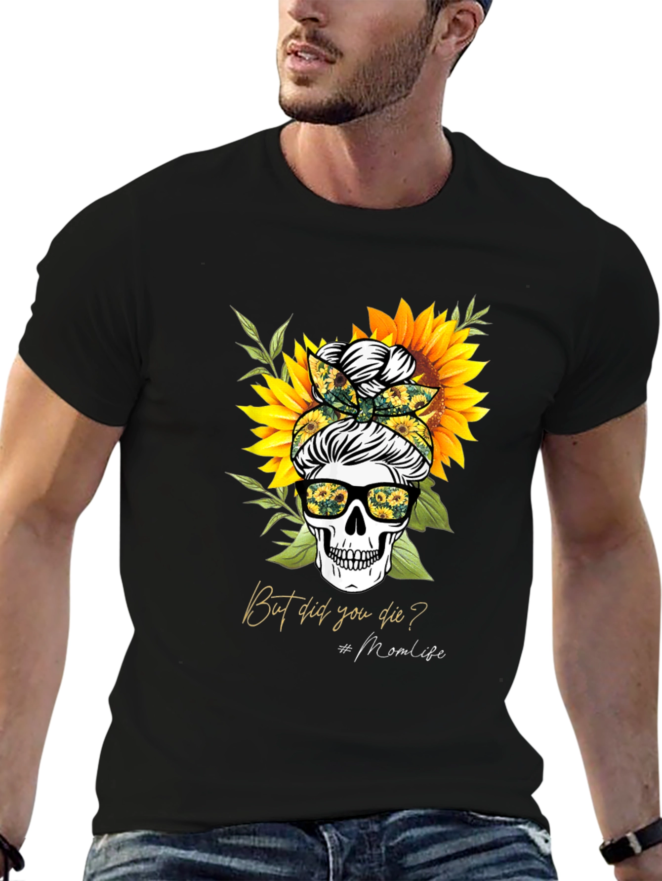 Sunflower Skull But Did You Die? Graphic Tee