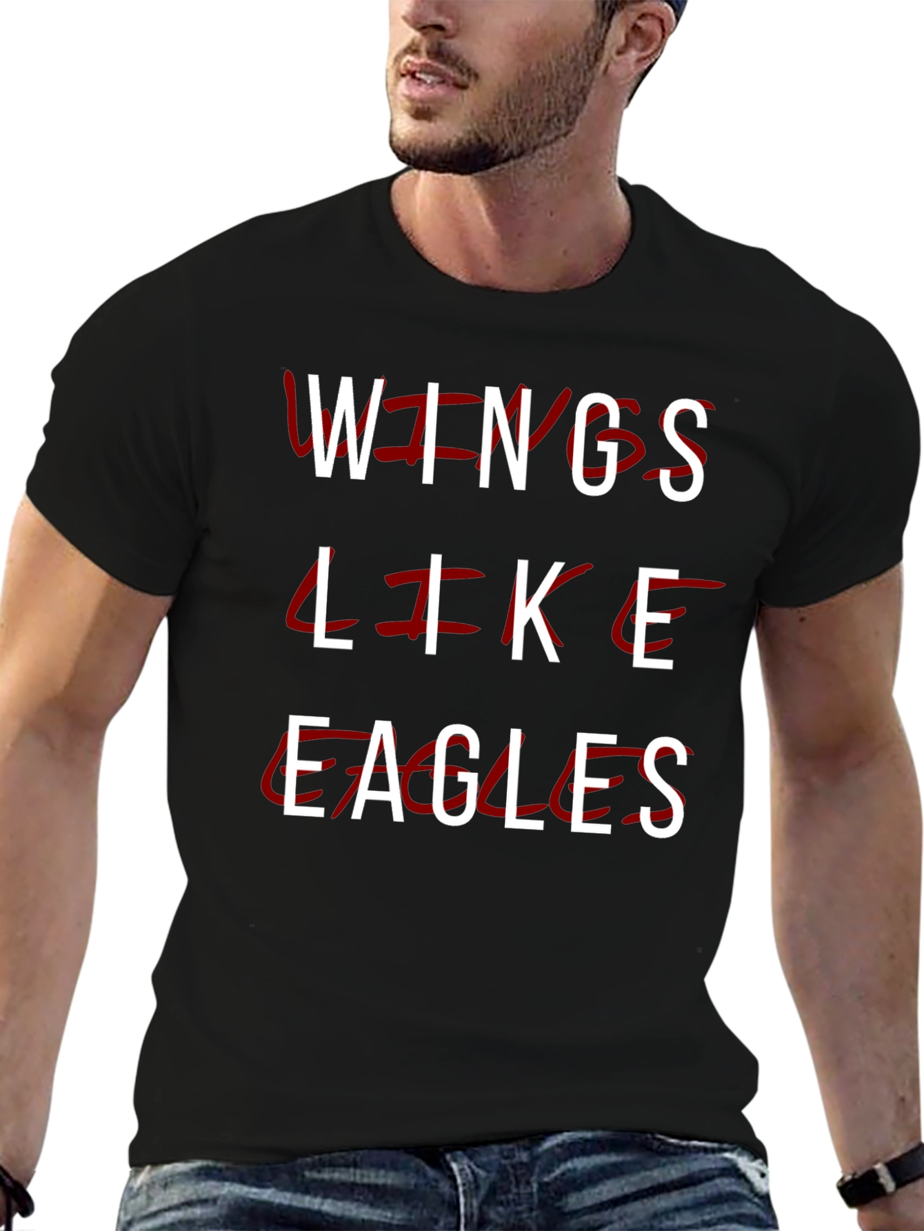 Wings Like Eagles T-Shirt - Stylish Graphic Tee