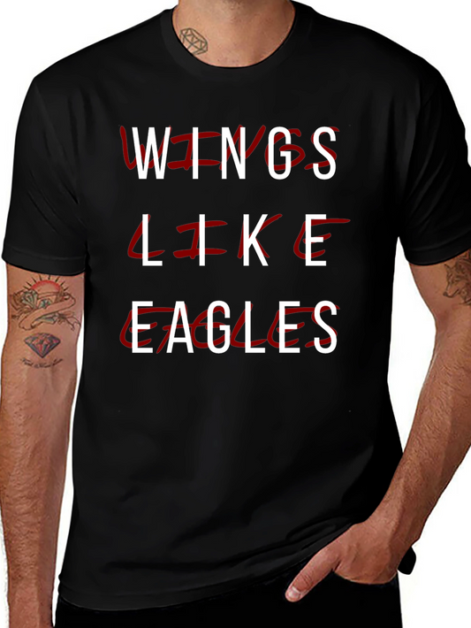 Wings Like Eagles T-Shirt - Stylish Graphic Tee