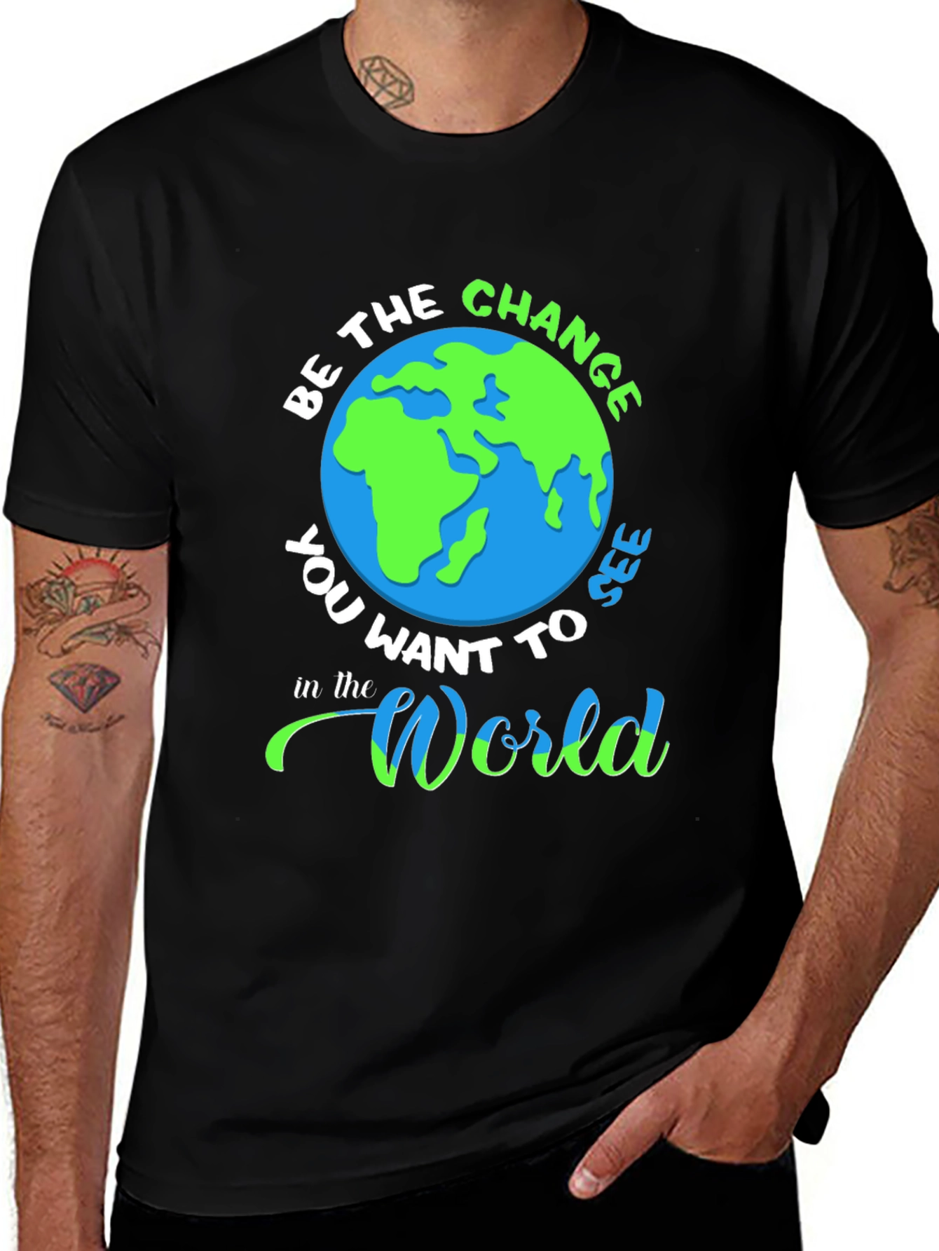 Be the Change Graphic T-Shirt - Earth Day Tee