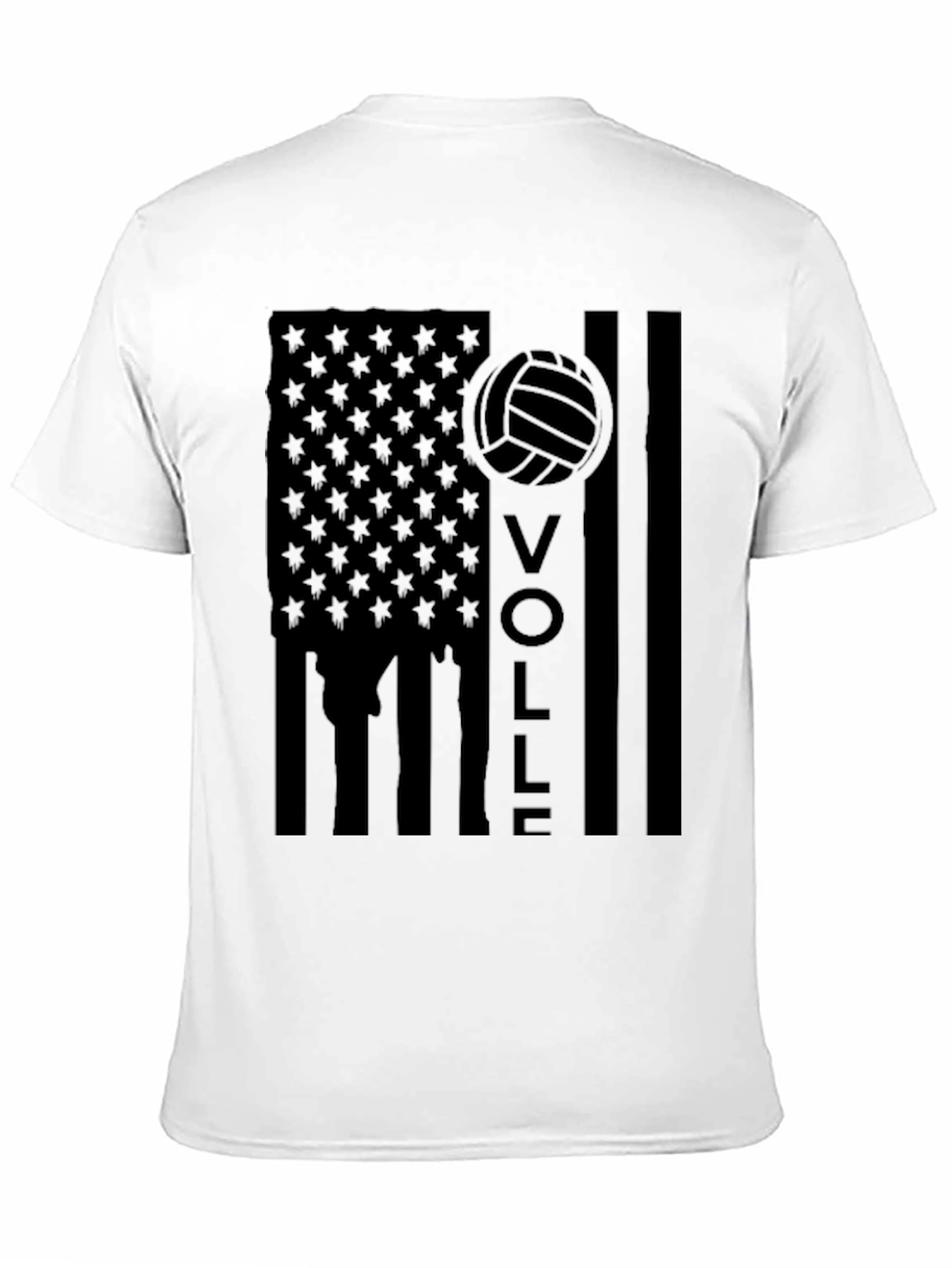 Volleyball American Flag T-Shirt