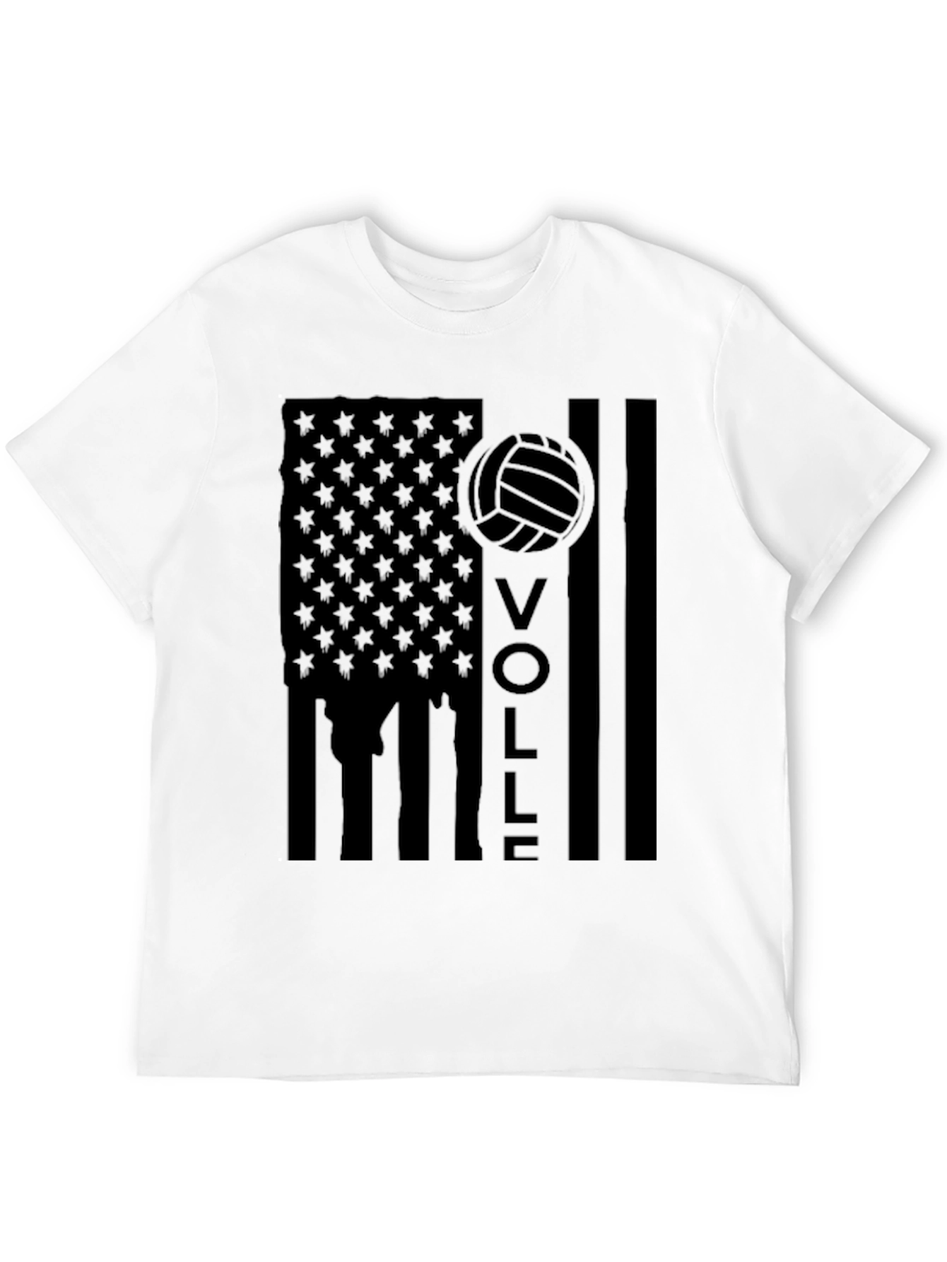 Volleyball American Flag T-Shirt