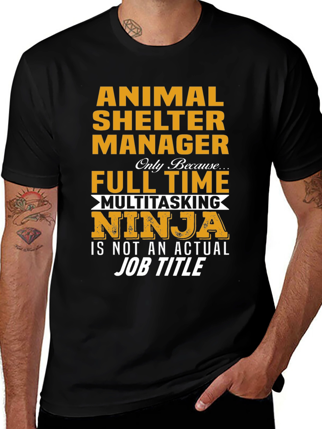 Animal Shelter Manager Multitasking Ninja T-Shirt