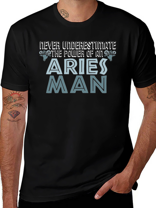 Aries Man Power T-Shirt - Zodiac Gift