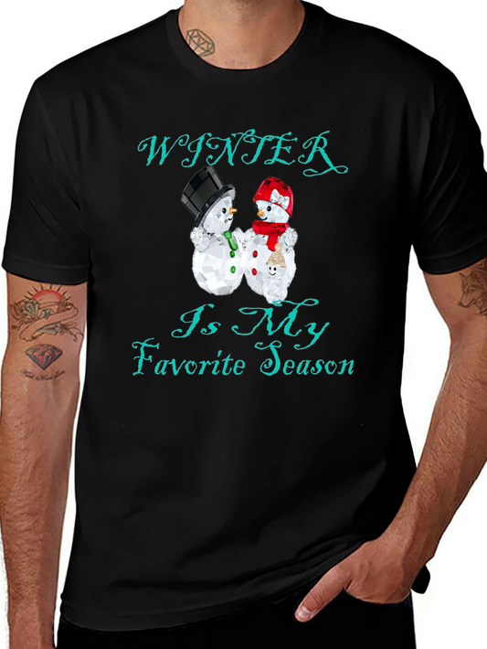 Winter Is My Favorite Season Black T-Shirt