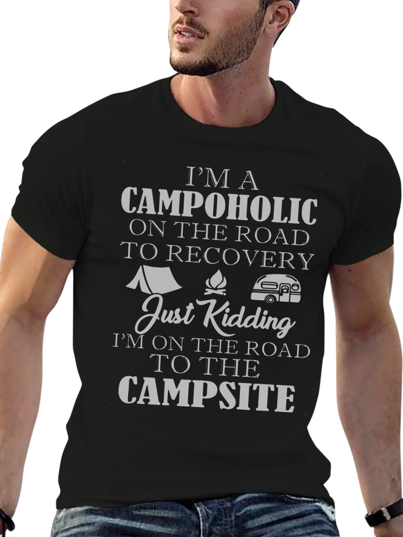 Camper Graphic T-Shirt - Campaholic Road Trip