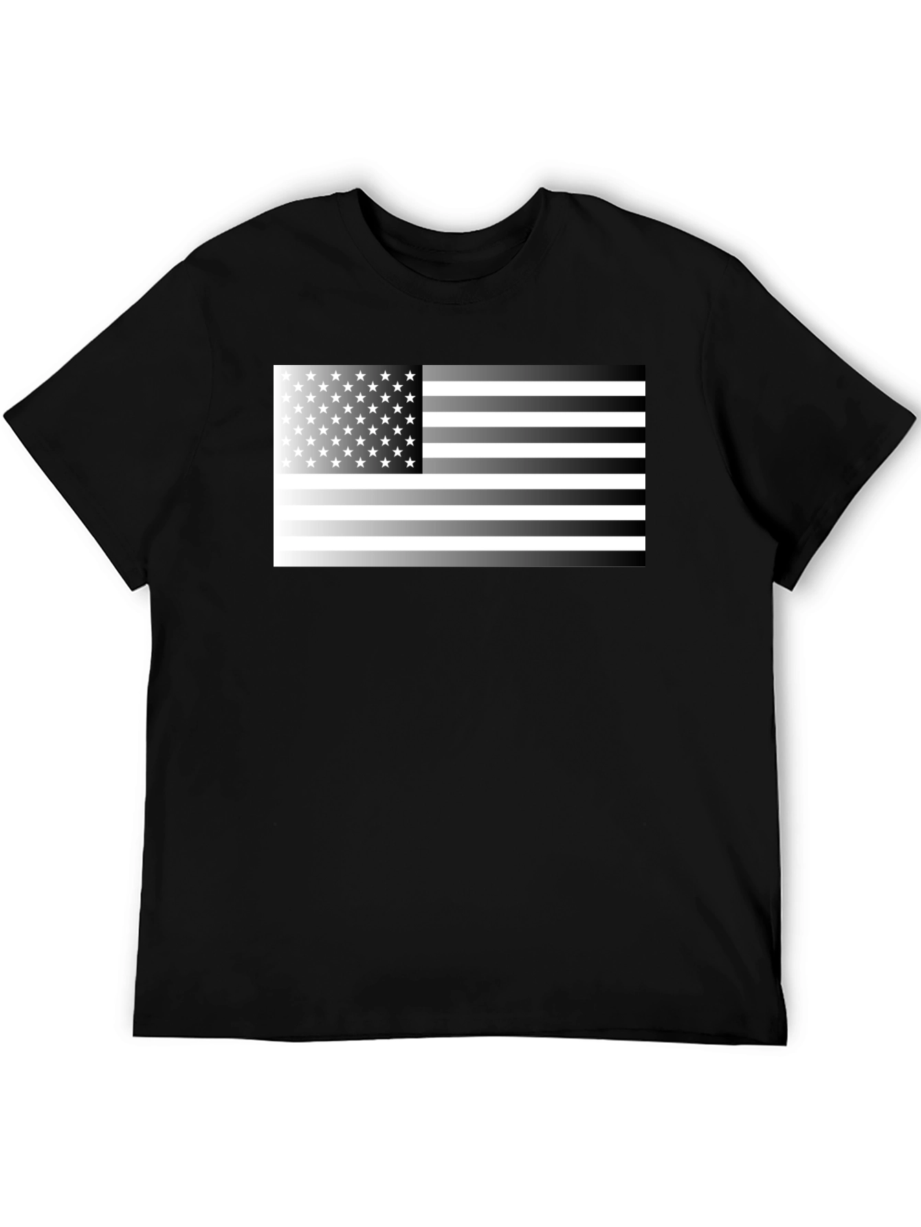 American Flag Graphic Tee - Black